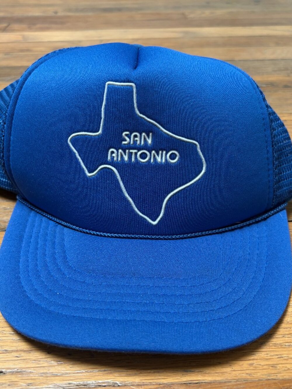 Vintage San Antonio Texas Blue Snapback Rope Trucker Hat